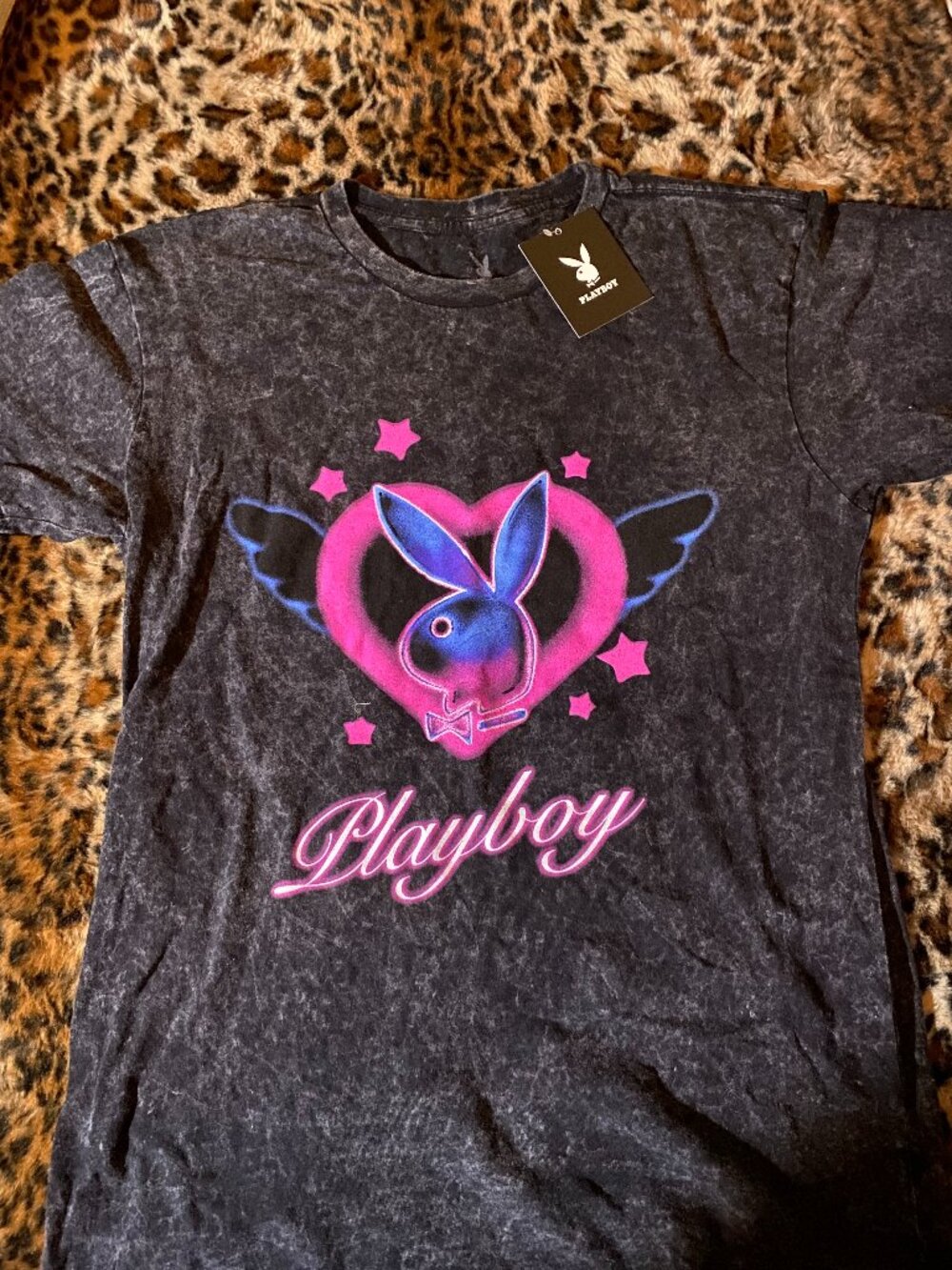 Playboy Neon Airbrush Graphic Tee 💖 Y2K Streetwear Unisex